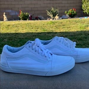 White Old Skool Vans